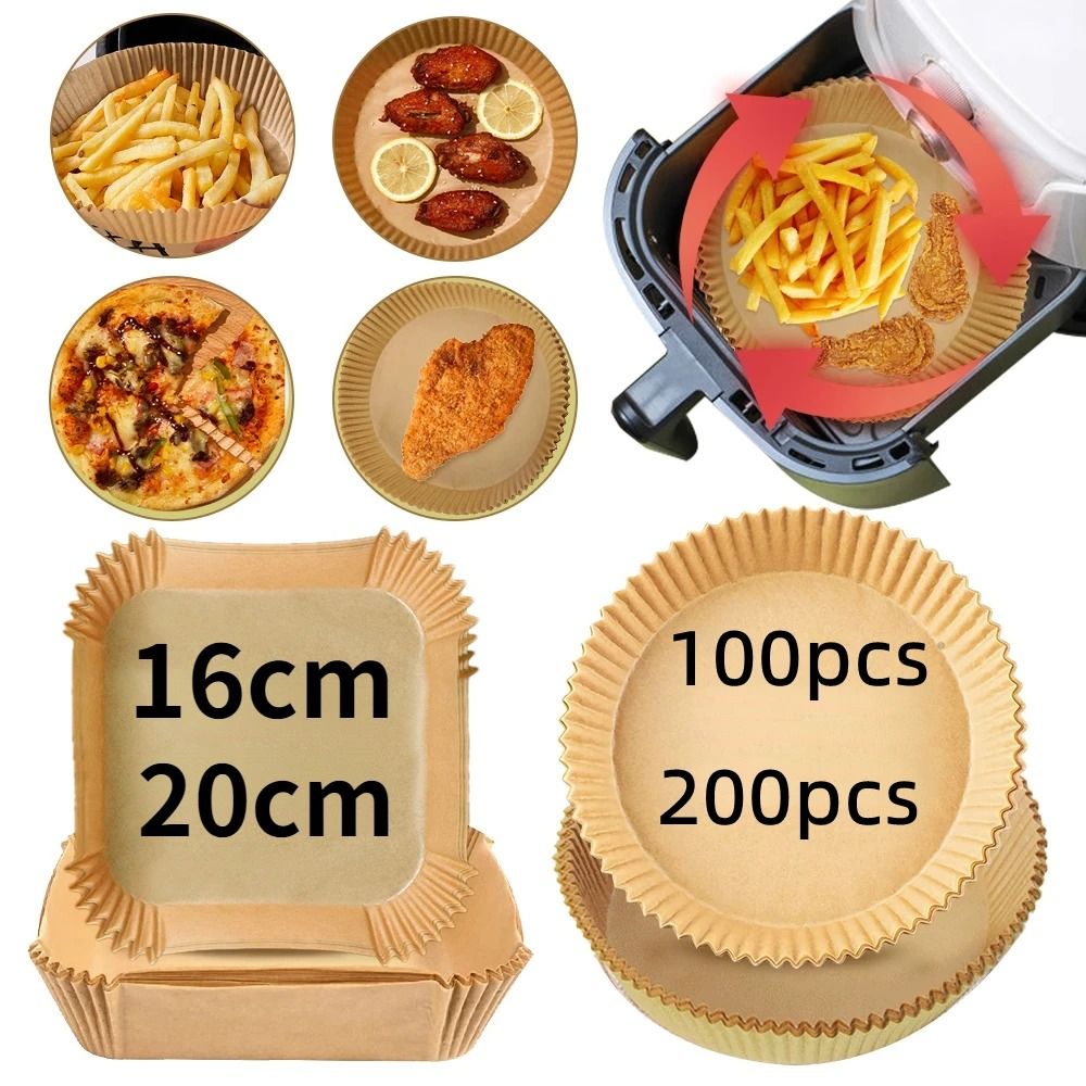 Air Fryer Food Pads Disposable Oil Absorbing Baking Paper Liners 0