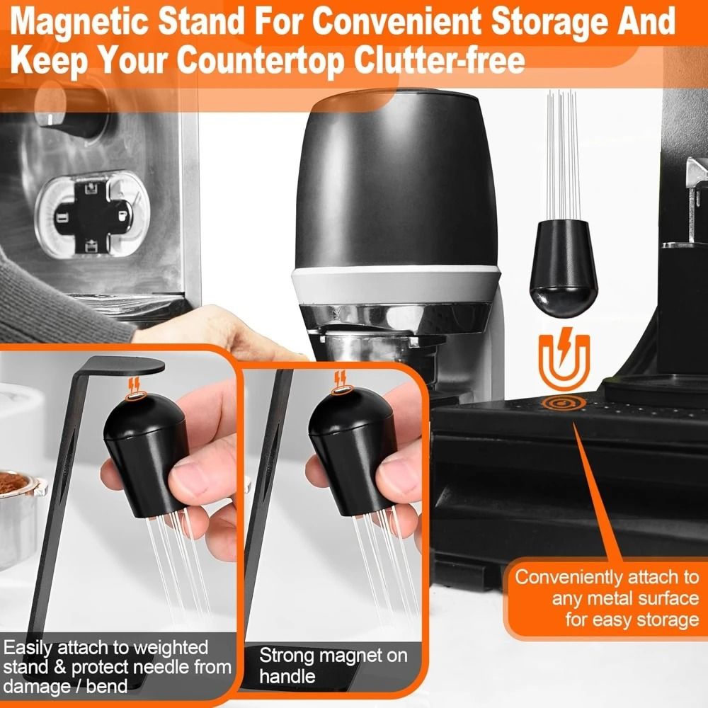 Espresso Dispensing Tool With Magnetic Holder And 20 Needles 3