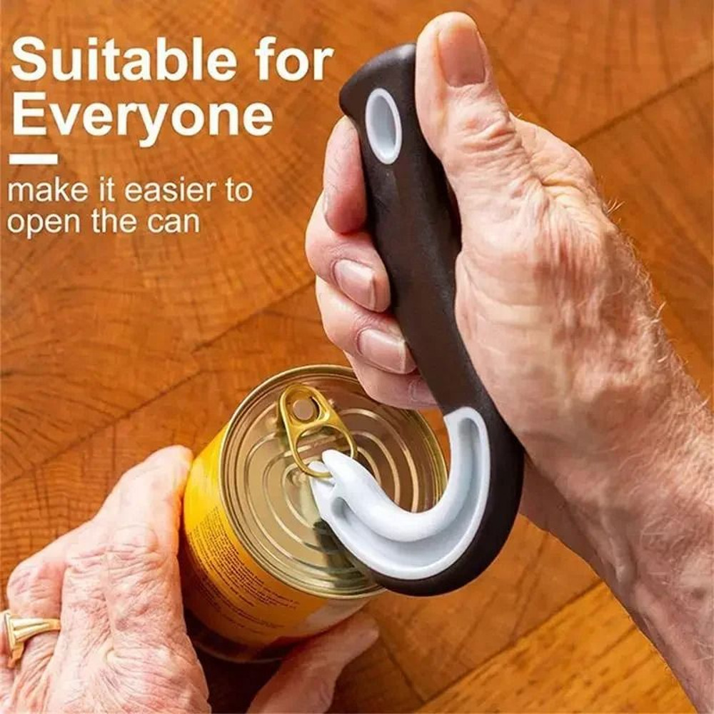 Portable J Shaped Easy Grip Tin Opener Jar Opener And Ring Pull Can Opener 4
