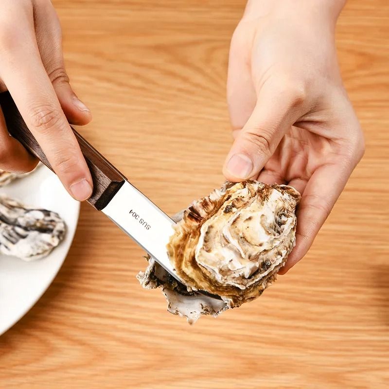 Stainless Steel Oyster Knife With Wooden Handle 4