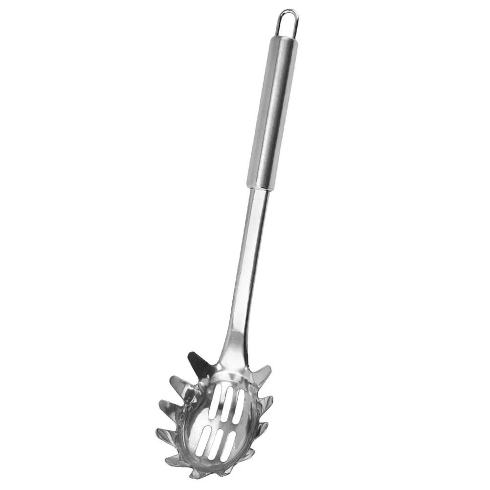 Portable Spaghetti Spoon Noodle Kitchen Gear Stainless Utensils Steel Pasta Server 6