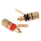 Gold Plated Amplifier Speaker Terminal Binding Post Set For 4mm Banana Plugs 4