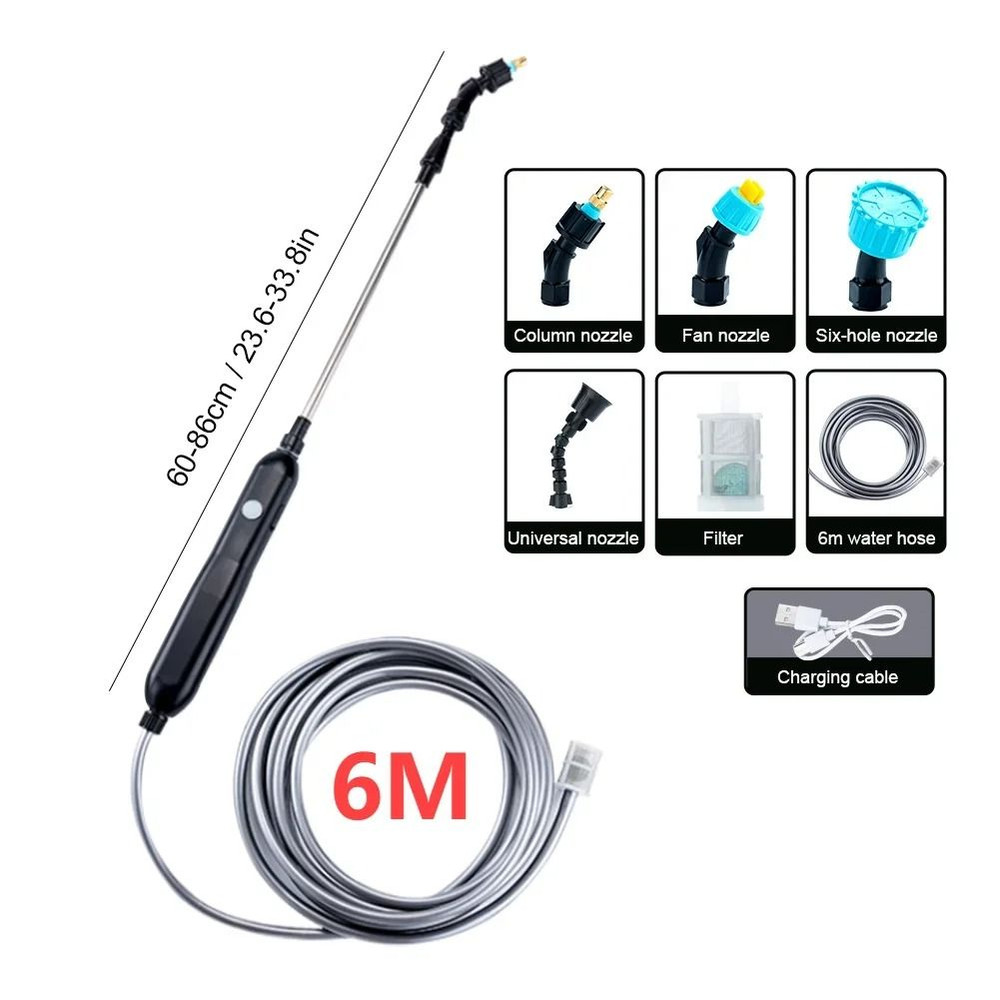 5L Electric Sprayer Automatic USB Rechargeable Garden Sprayer With Adjustable Nozzles 12