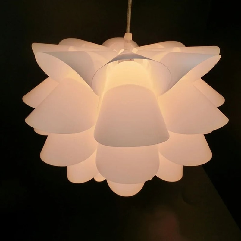 Nordic Modern Lotus Flower Lampshade Plastic Lamp Cover For Ceiling Light And Hanging Lamps 1