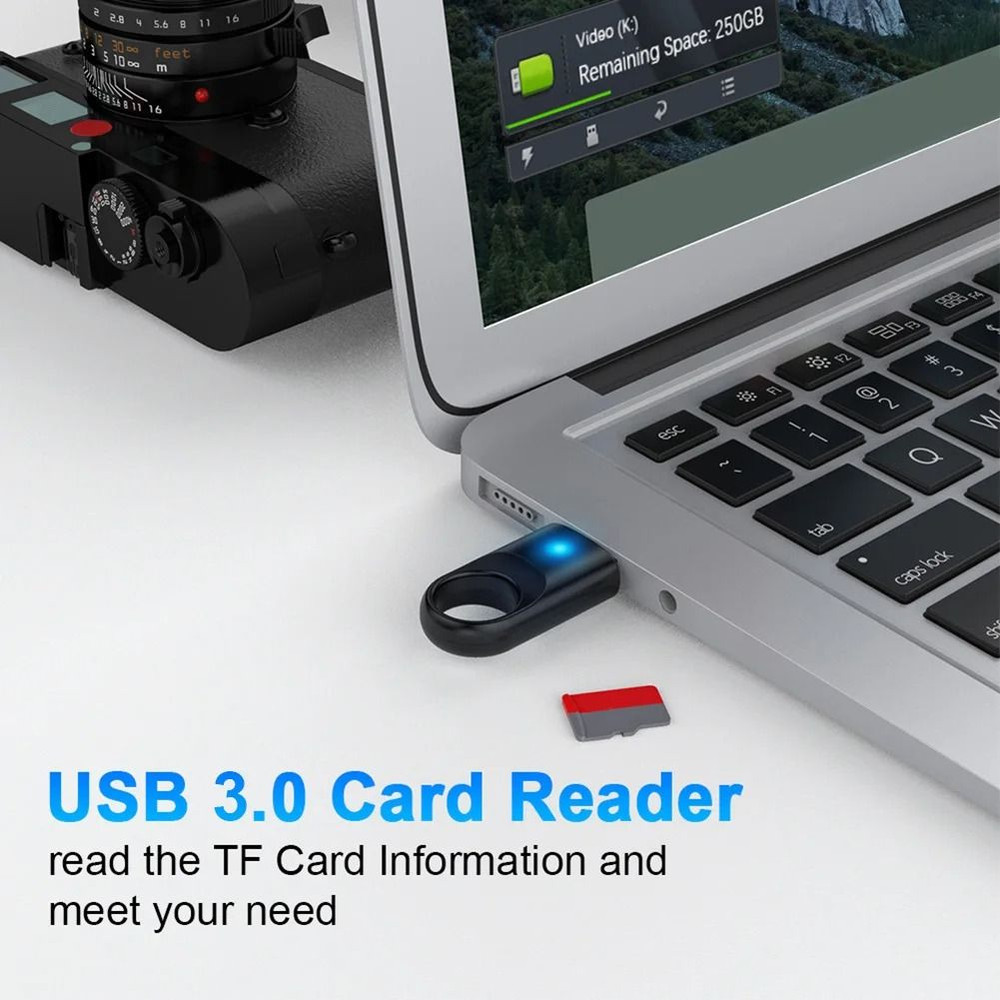 USB 30 Memory Card Reader Adapter High Speed For PC Laptop Smartphone And Driving Recorder 2
