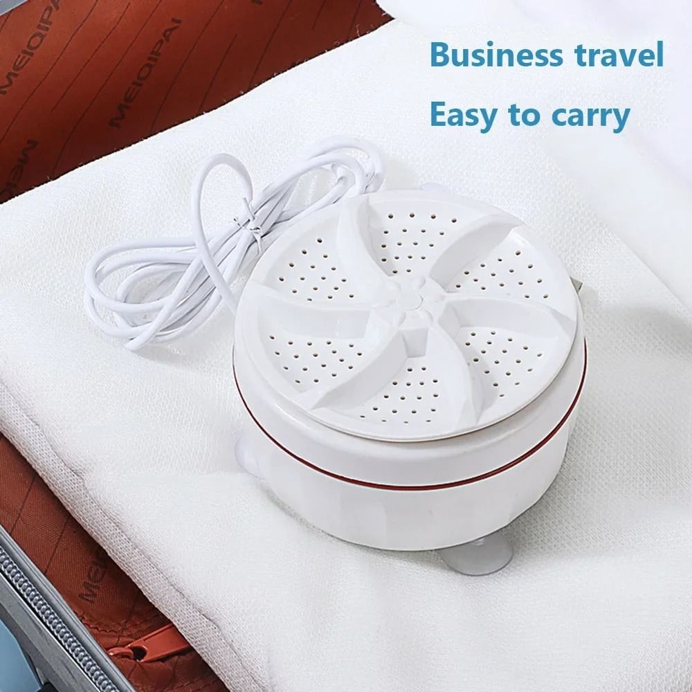 USB Travel Washer Turbine Machine Ultrasonic Bubble Mini Washer For Socks Underwear And Dishes 0
