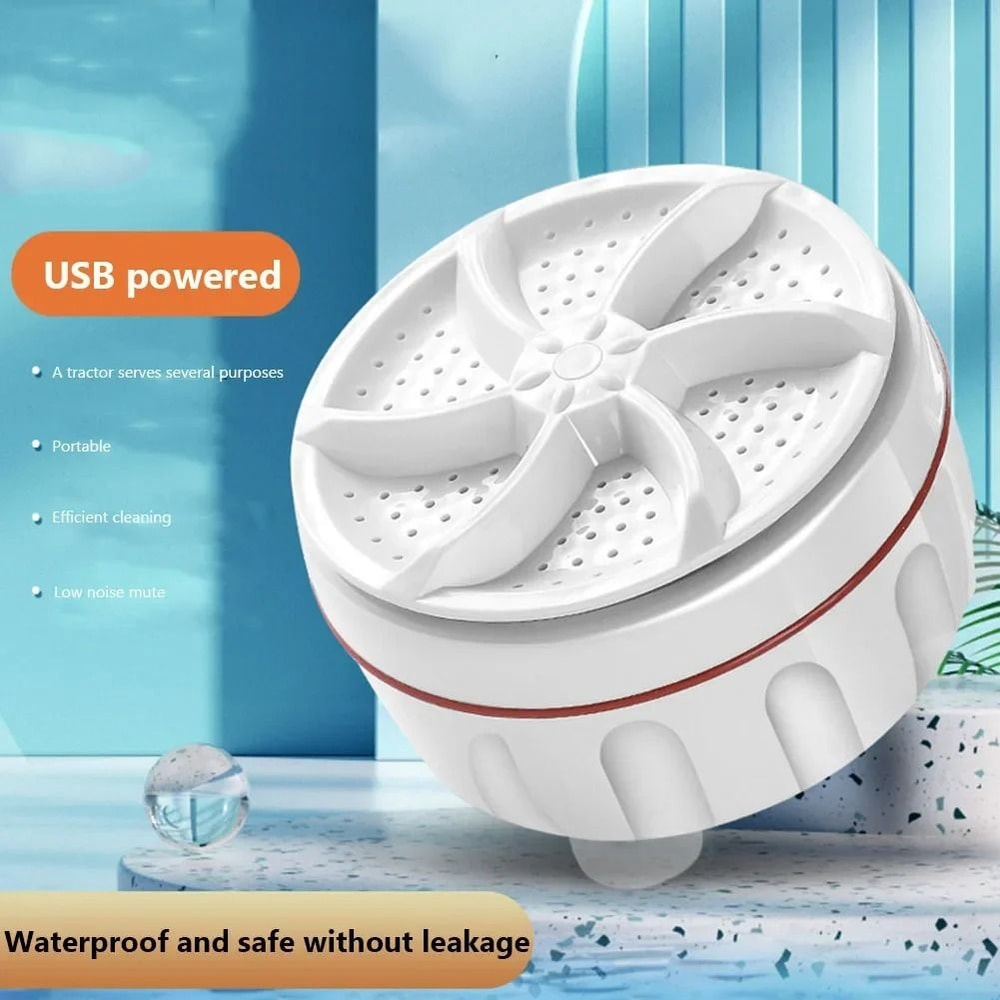 USB Travel Washer Turbine Machine Ultrasonic Bubble Mini Washer For Socks Underwear And Dishes 1