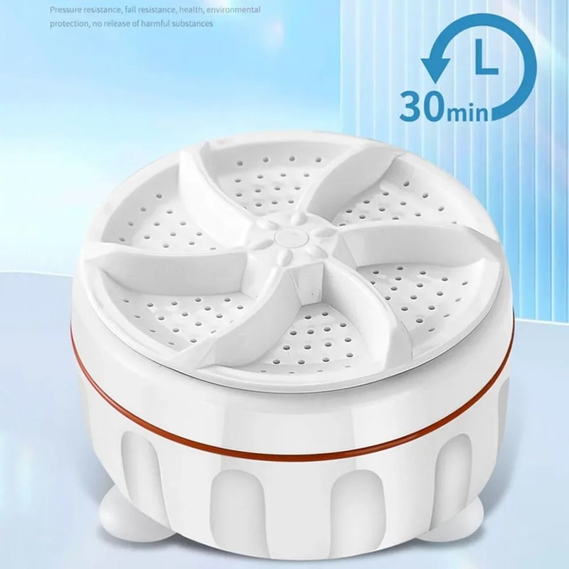 USB Travel Washer Turbine Machine Ultrasonic Bubble Mini Washer For Socks Underwear And Dishes 3