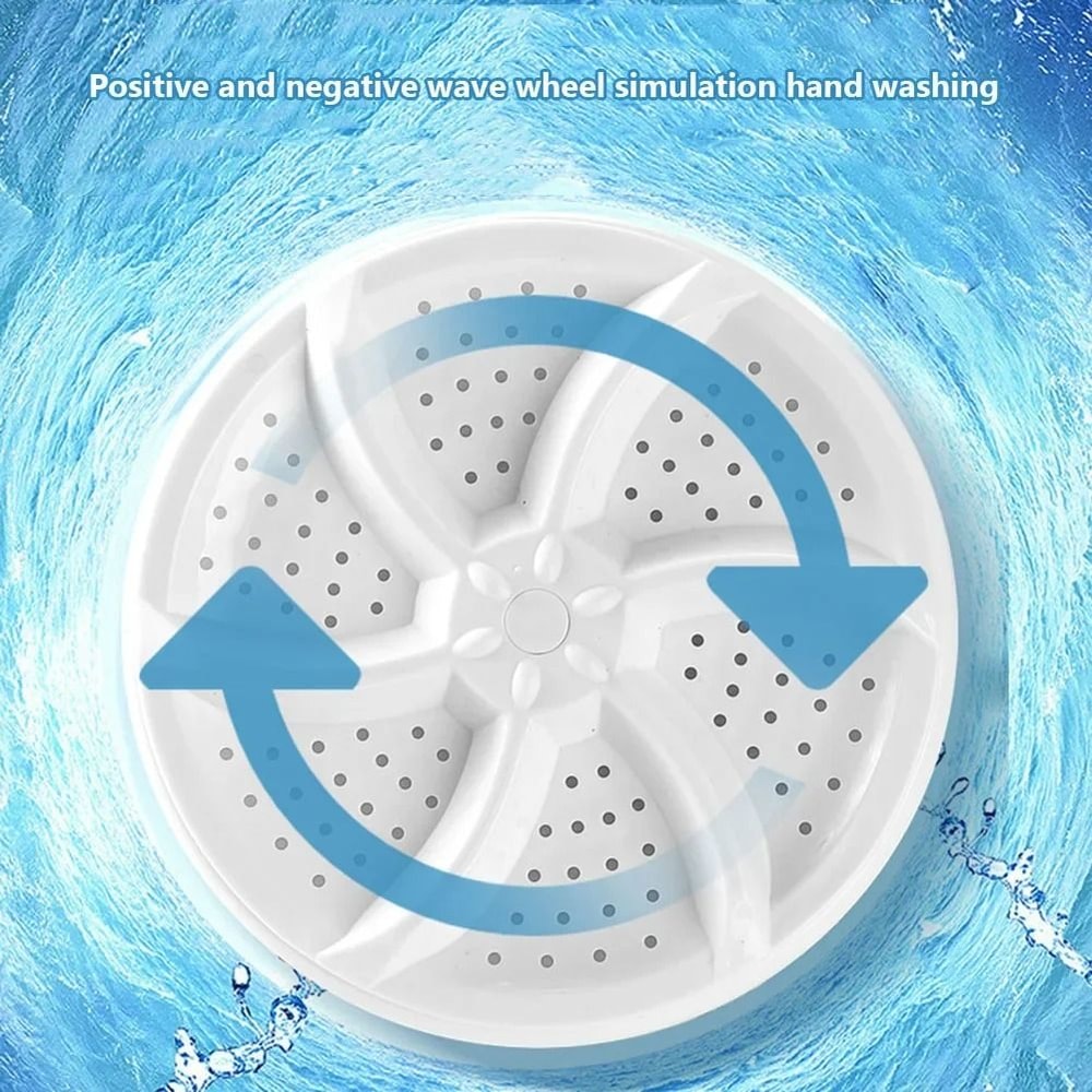 USB Travel Washer Turbine Machine Ultrasonic Bubble Mini Washer For Socks Underwear And Dishes 5