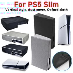 ps5 slim console dust cover waterproof anti scratch protector for vertical or horizontal setup
