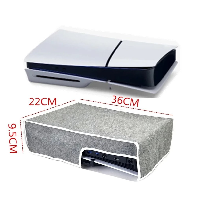 PS5 Slim Console Dust Cover Waterproof Anti Scratch Protector For Vertical Or Horizontal Setup 9