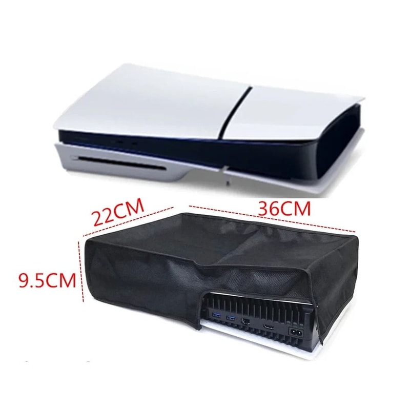 PS5 Slim Console Dust Cover Waterproof Anti Scratch Protector For Vertical Or Horizontal Setup 8
