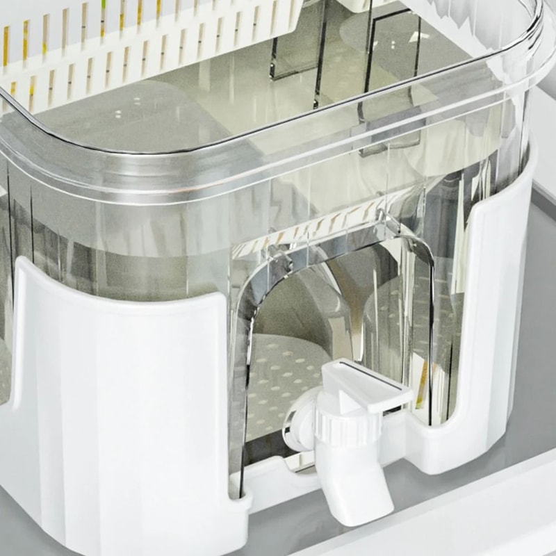 5L Refrigerator Juice Pitcher With Faucet And Bracket Cold Water And Beverage Dispenser 0