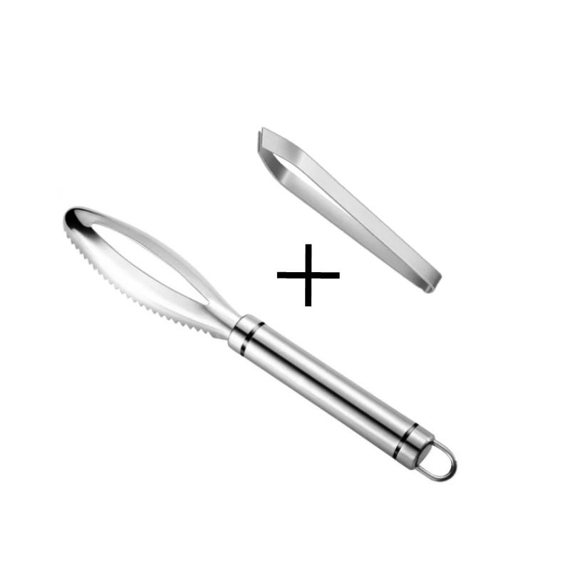 Stainless Steel Fish Scale Scraper And Bone Tweezers Set 9