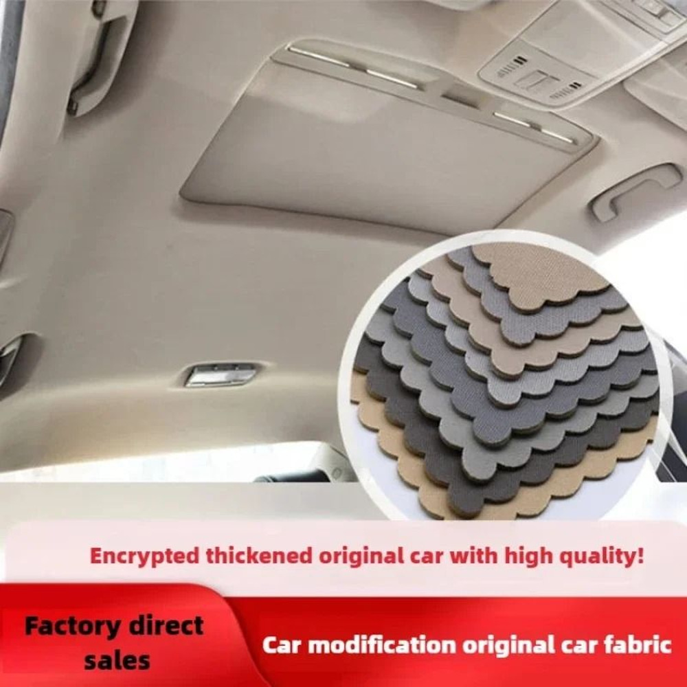 Car Roof Fabric Sky Headliner Cloth For Upholstery Repair Interior Roof Lining With Sponge Backing 2