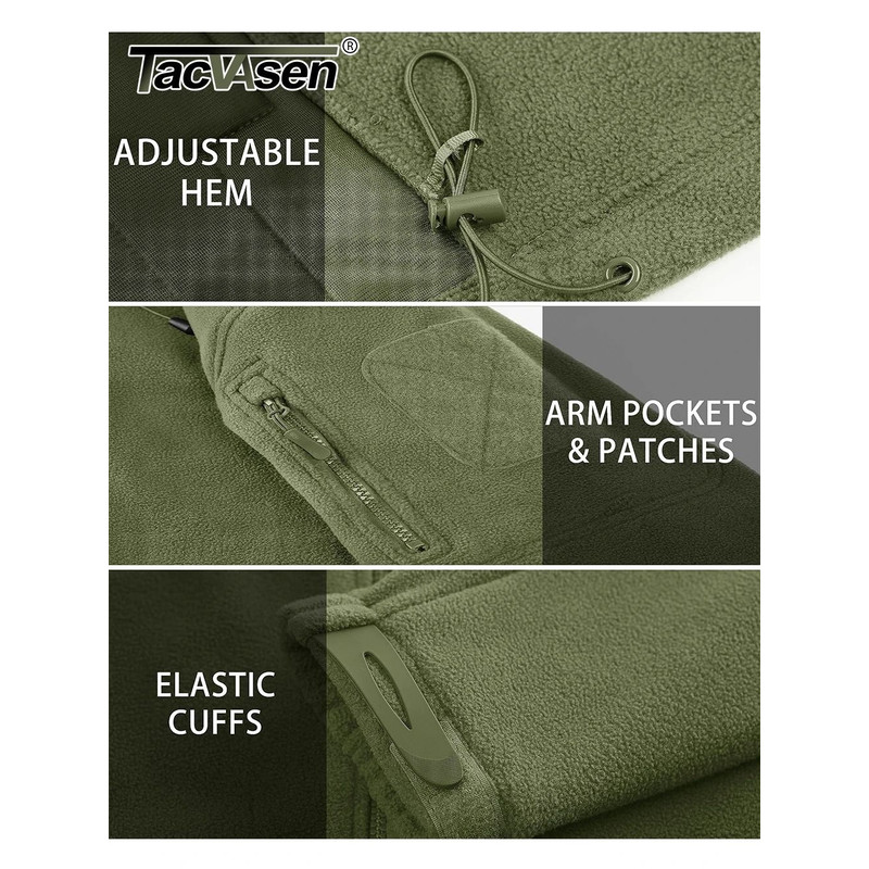 Men Hooded Full Zip Fleece Jacket 2