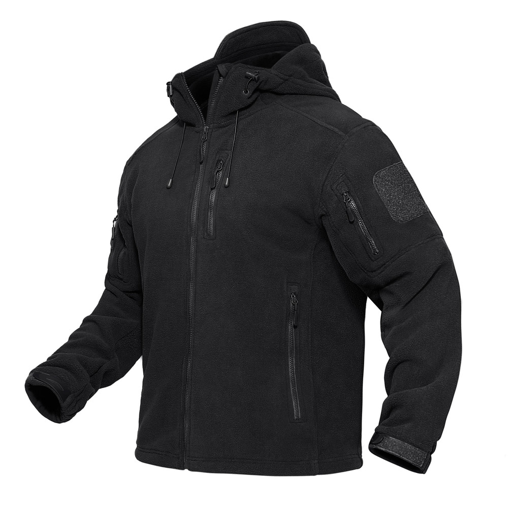 Men Hooded Full Zip Fleece Jacket 6