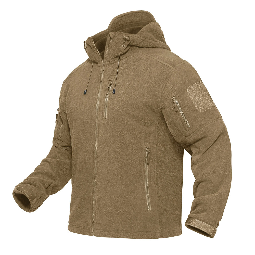 Men Hooded Full Zip Fleece Jacket 8
