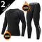 Men Thermal Long Sleeve Top And Pants Set For Winter Training 9