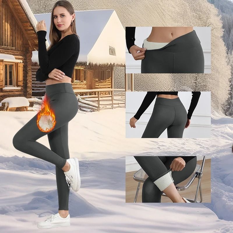 Women High Waist Fleece Lined Winter Leggings 6