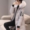 Women Winter Hooded Fur Collar Parka Coat 9