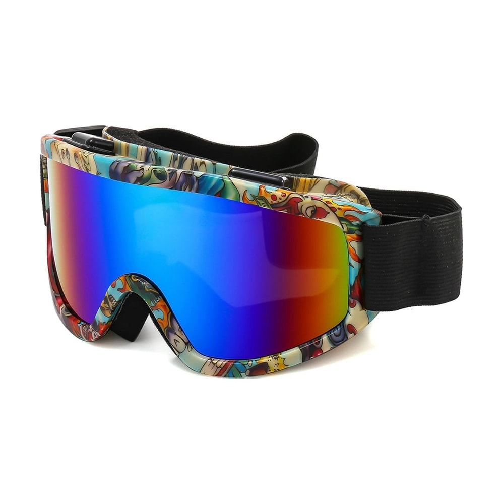 Large Frame Ski Goggles With Colorful Lens Anti Collision Anti Glare Outdoor Snow Goggles 13