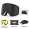 Professional Magnetic Ski Goggles With Quick Change Anti Fog Double Layer Lens 12