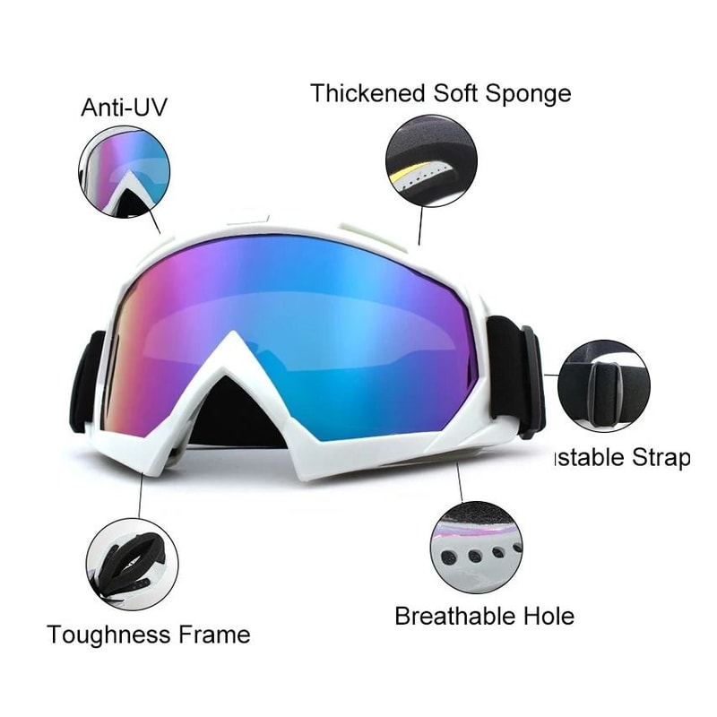 Windproof Anti Fog Ski Goggles With UV Protection For Winter Sports 2