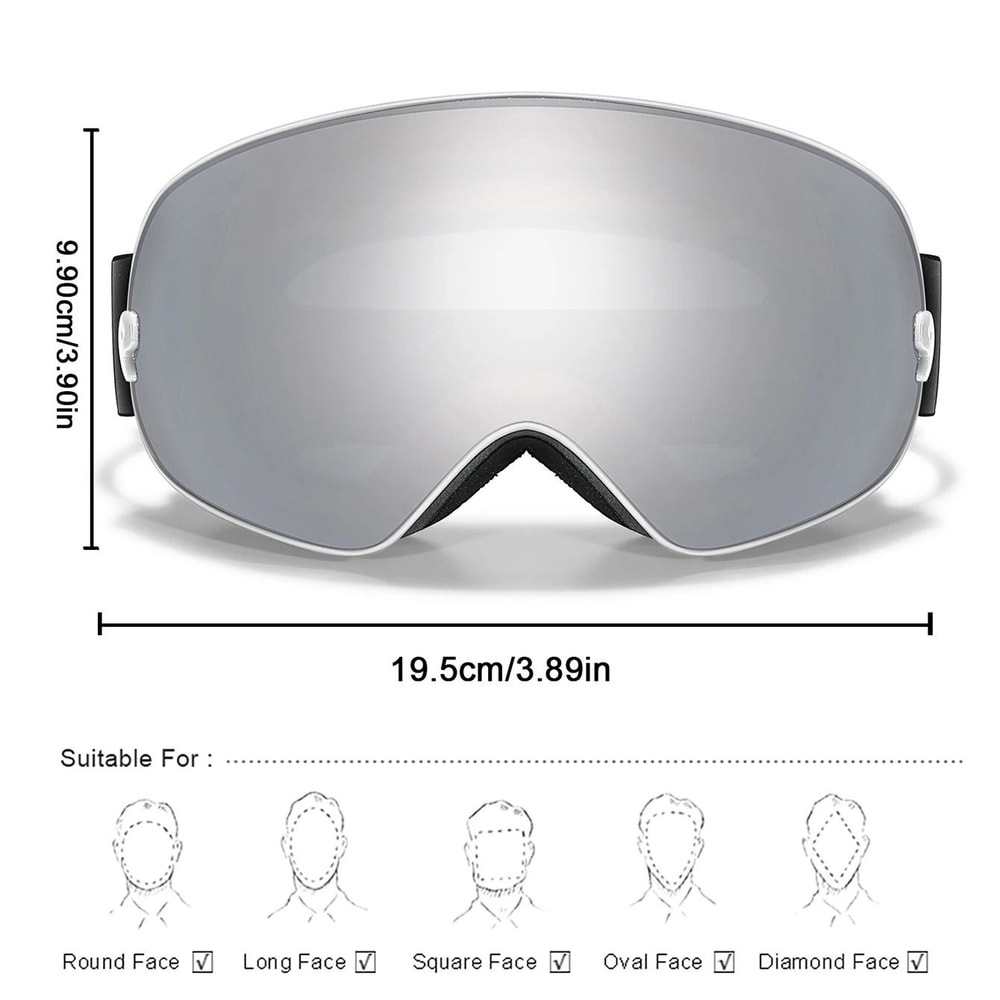 Anti Fog Ski Goggles With UV400 Protection And Night Lens 1