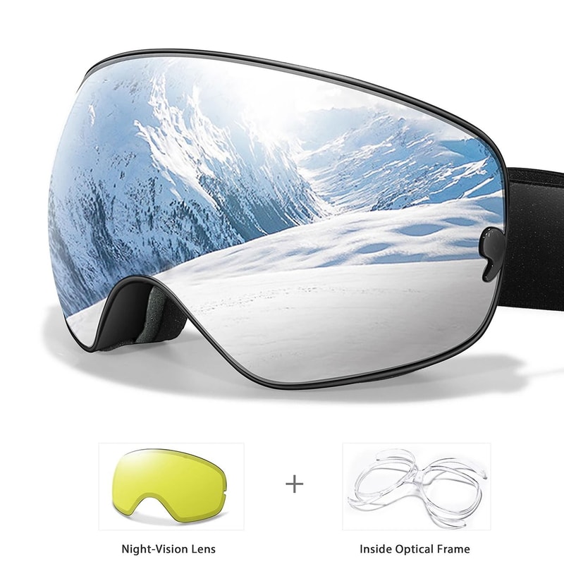Anti Fog Ski Goggles With UV400 Protection And Night Lens 9