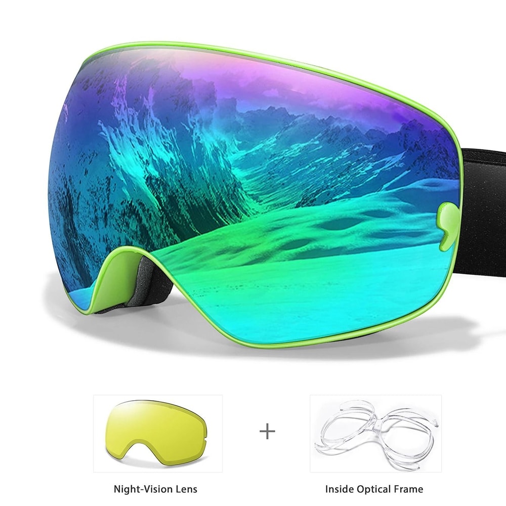 Anti Fog Ski Goggles With UV400 Protection And Night Lens 11