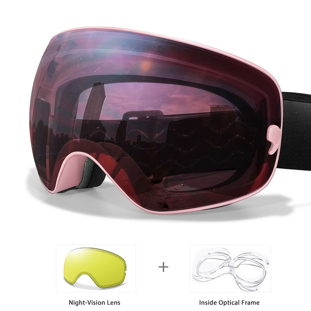 Anti Fog Ski Goggles With UV400 Protection And Night Lens 13