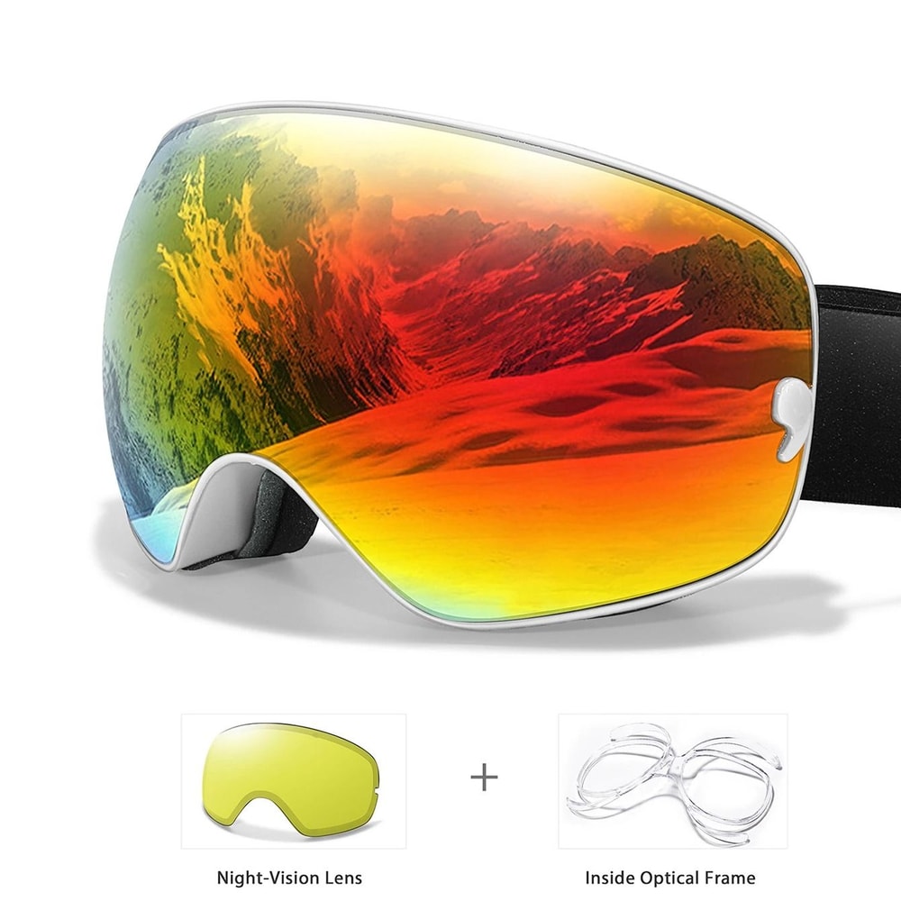 Anti Fog Ski Goggles With UV400 Protection And Night Lens 17
