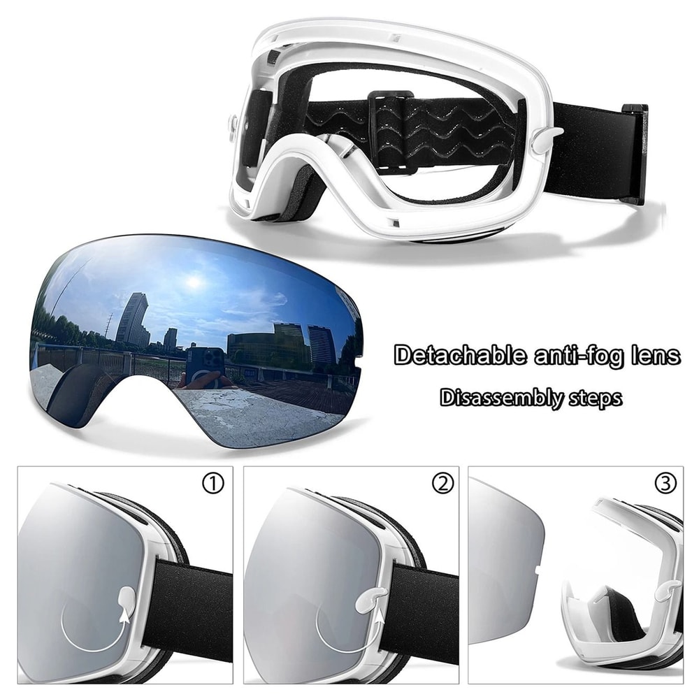 Anti Fog Ski Goggles With UV400 Protection And Night Lens 2