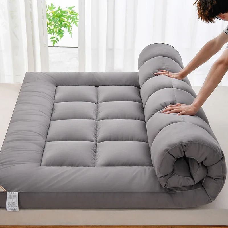 Thick Fluffy Mattress Topper For All Seasons Soft Sleeping Pad For Beds Floor Car And Camping 4