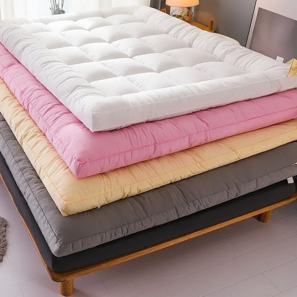 Thick Fluffy Mattress Topper For All Seasons Soft Sleeping Pad For Beds Floor Car And Camping 6