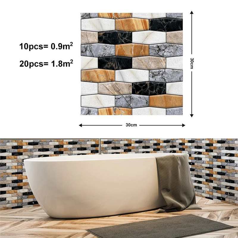 3D Brick Wall Stickers Waterproof SelfAdhesive Panels For Home Decor 5