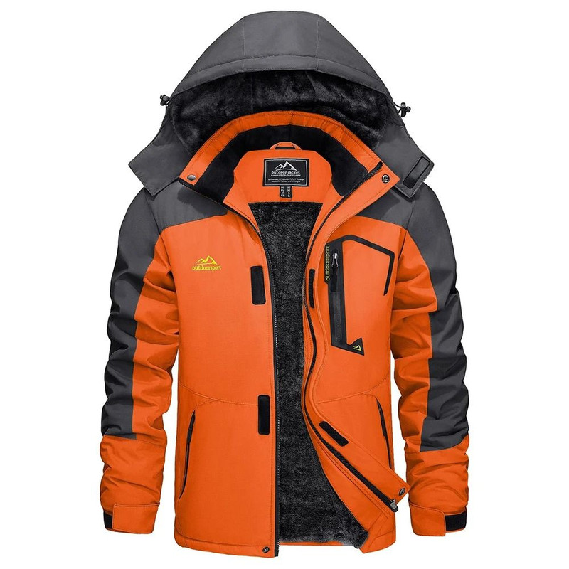 Mens Winter Ski Jacket Waterproof Warm Fleece Snow Coat Windproof Outdoor Parka 11