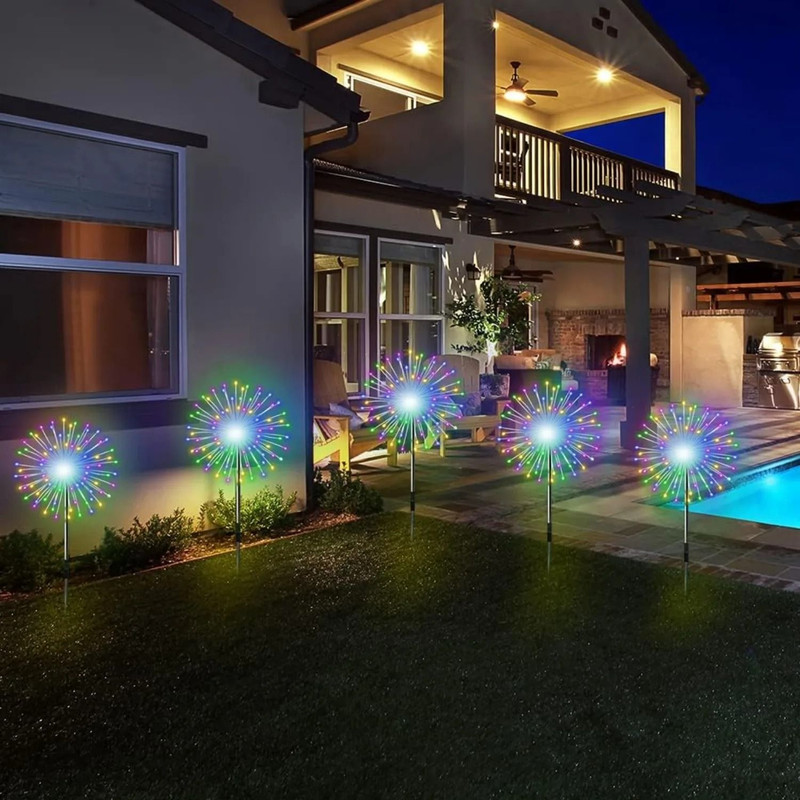 Solar Firework Garden String Lights Set 2