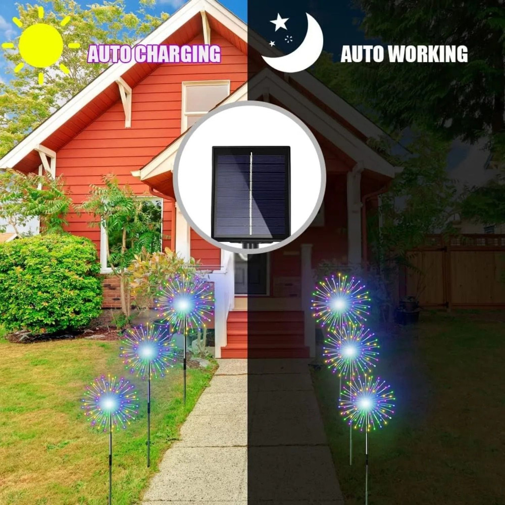 Solar Firework Garden String Lights Set 5