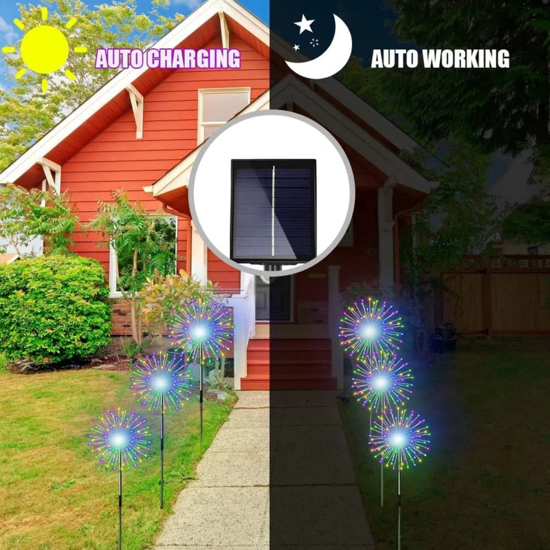 Solar Firework Garden String Lights Set 5