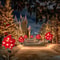 Solar Christmas Flower Garden Lights Set 5