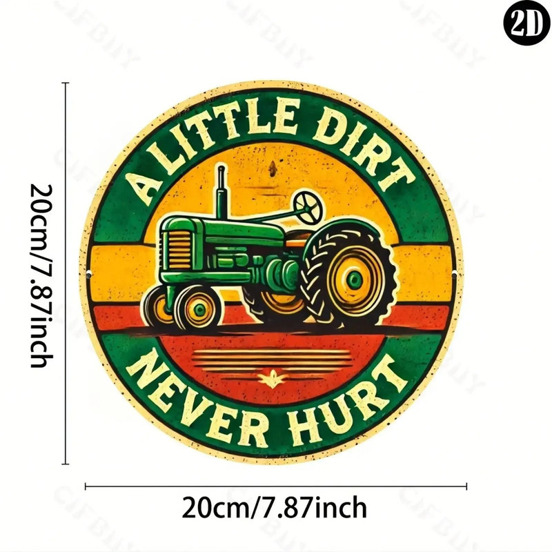 Vintage Tractor Metal Wall Sign 2