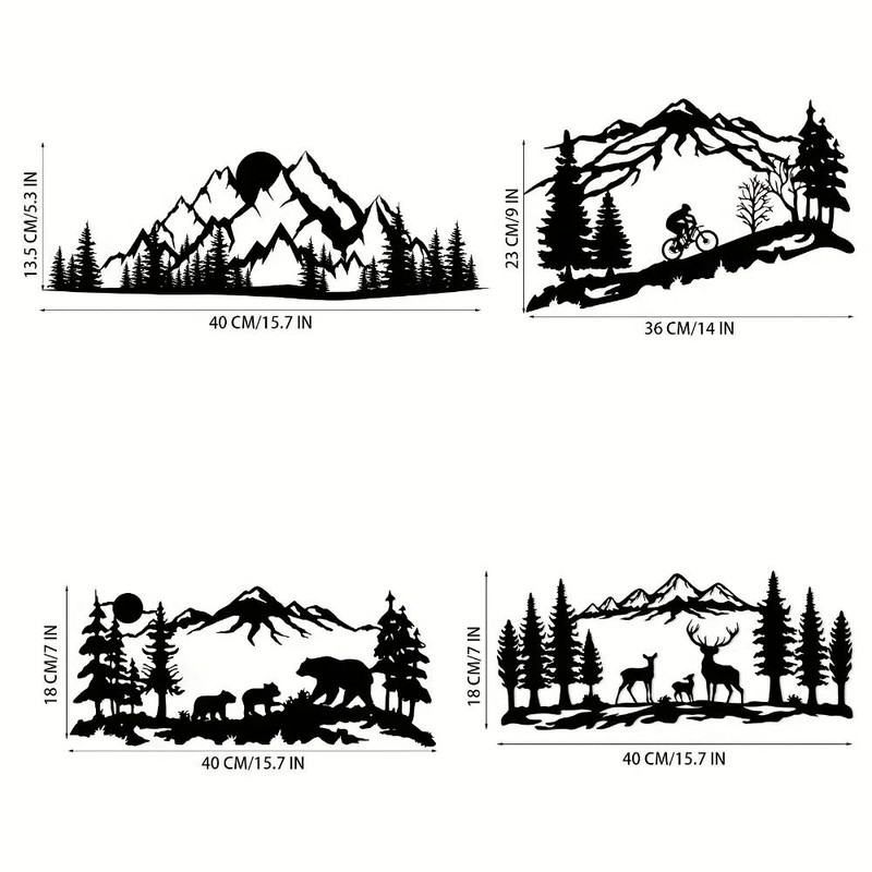 Mountain Forest Metal Wall Art 1