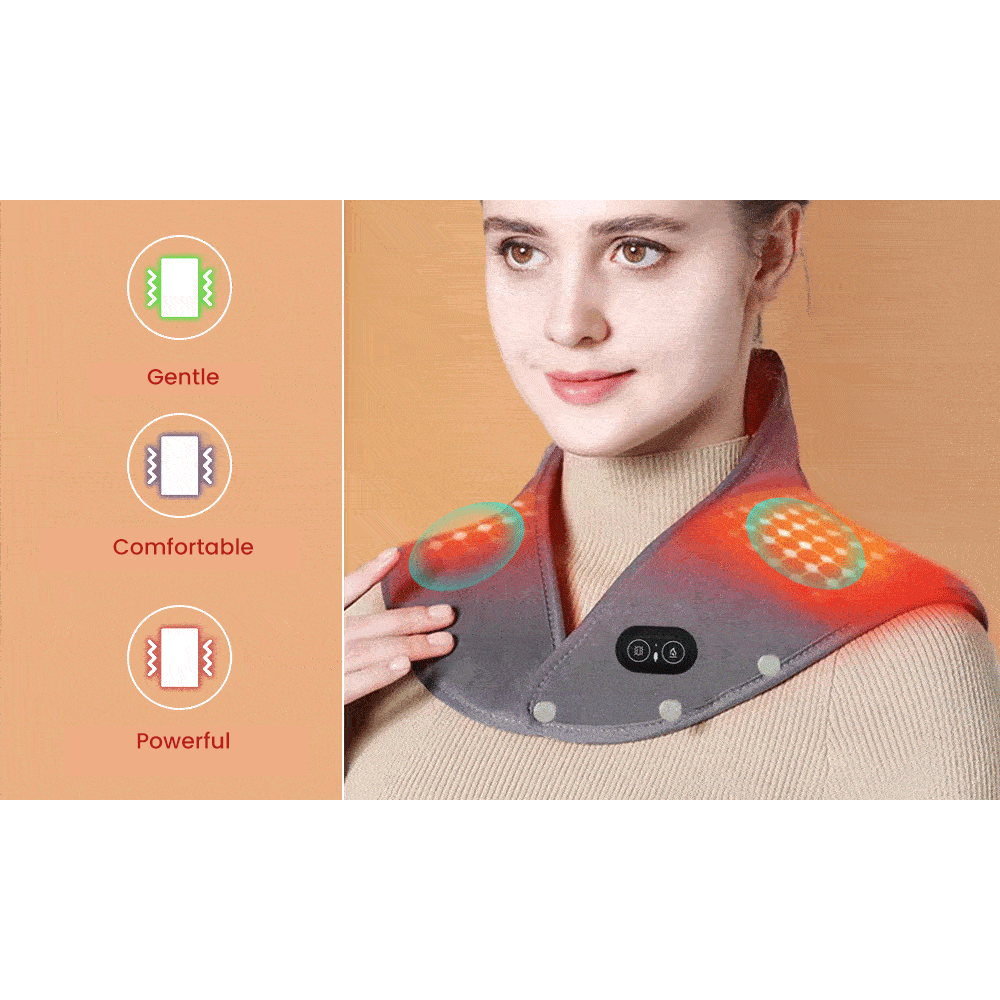 Electric Heating Neck And Shoulder Massager With Infrared Therapy And Vibration 5