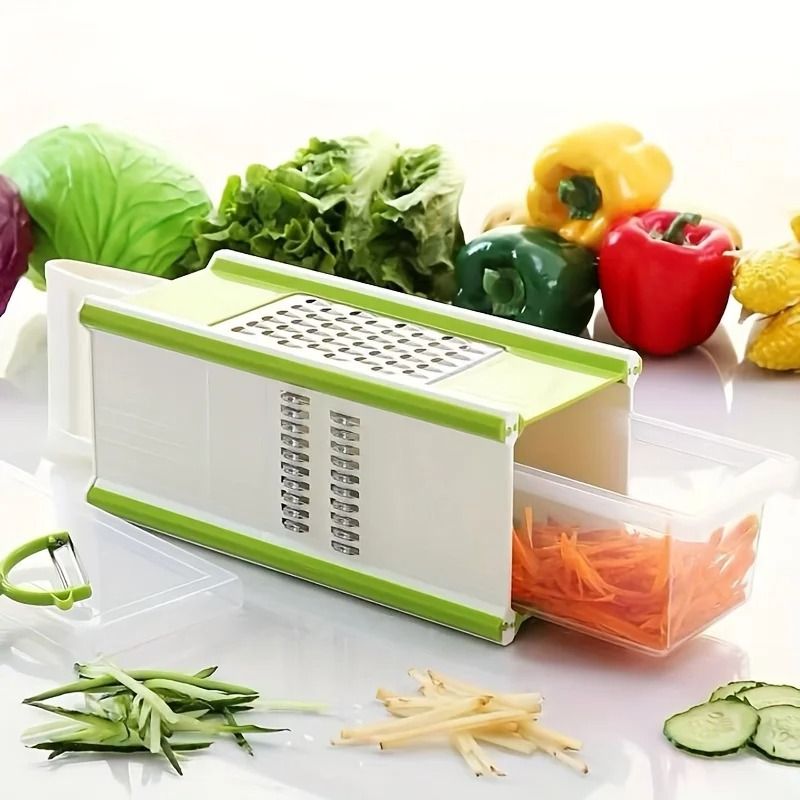 5 In 1 Portable Multifunctional Garlic Mincer And Vegetable Grater With Container 3