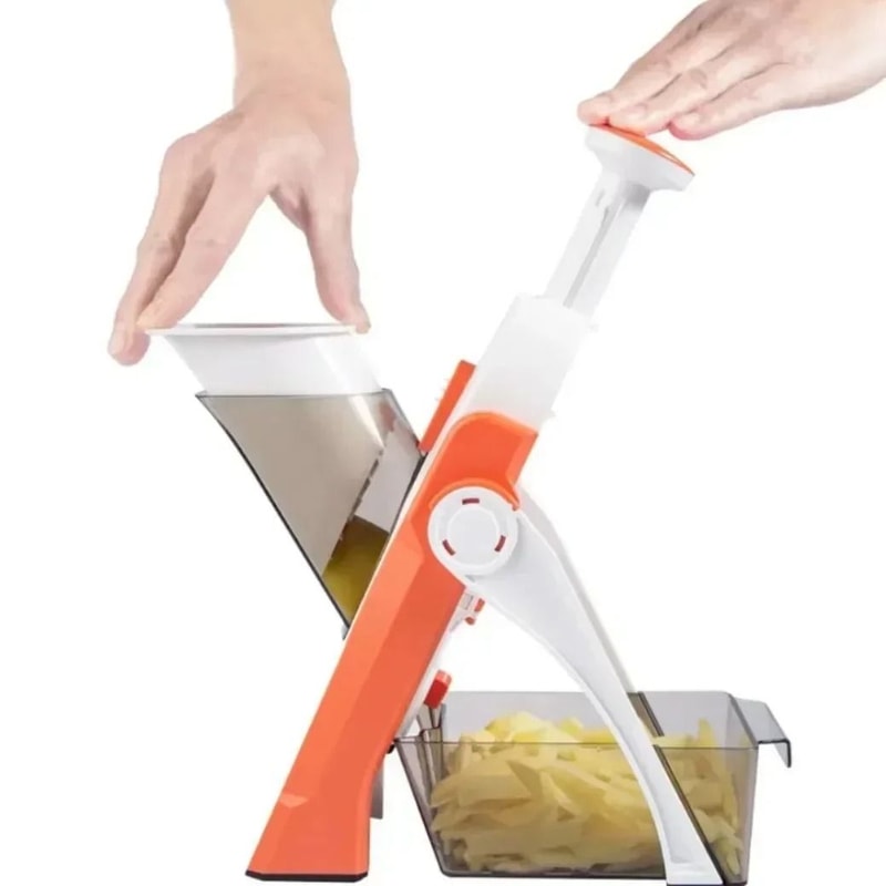 Adjustable Vegetable Cutter And Manual Kitchen Tool For Slicing And Peeling 7