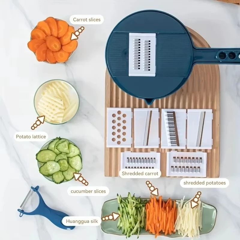9 In 1 Vegetable Cutter Multi Functional Manual Slicer And Grater For Kitchen 4