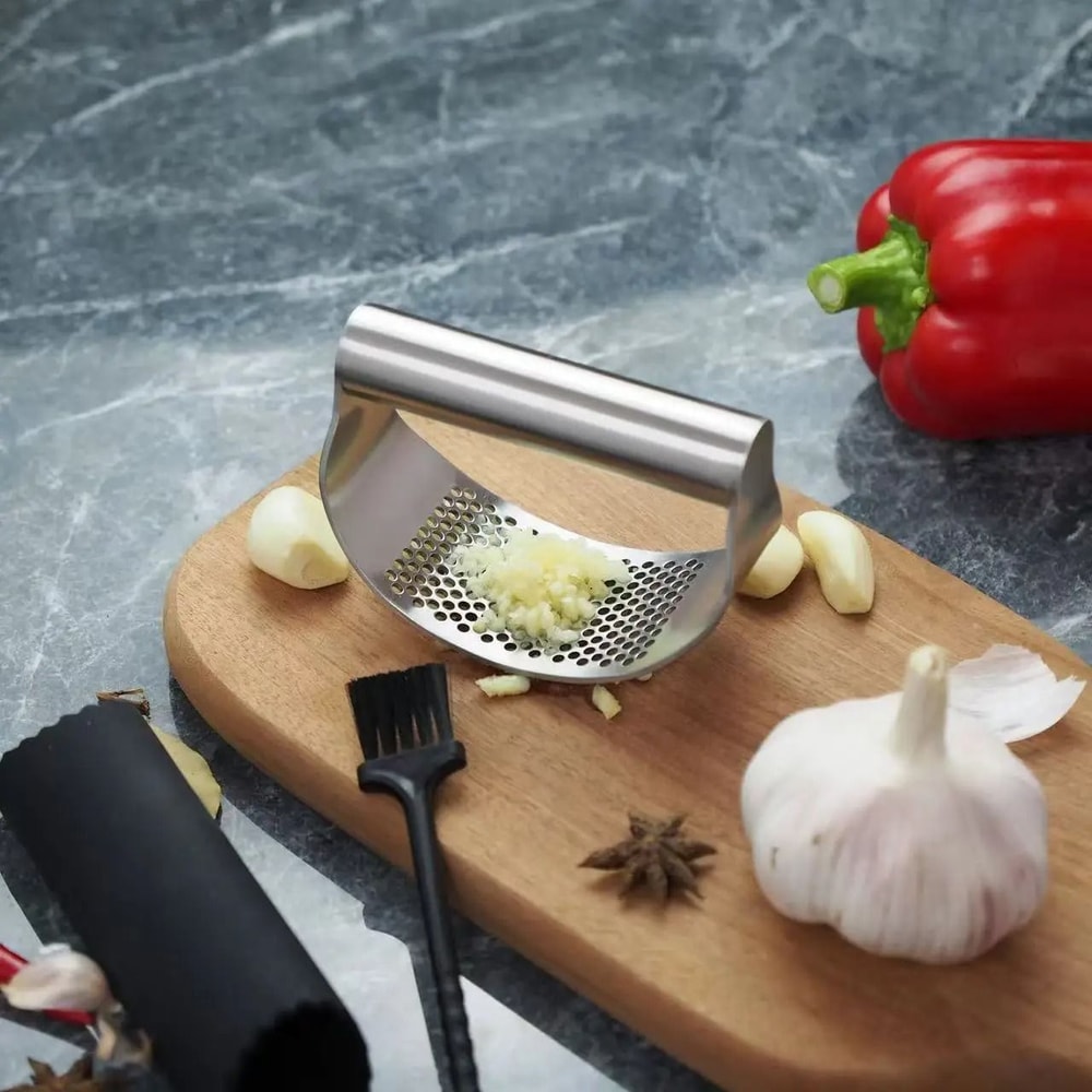 Upgraded Stainless Steel Garlic Press Squeezer Rocker Crusher 1