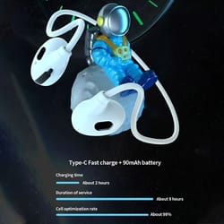 air conduction sports earbuds bluetooth 5.3 wireless headphones with long battery life and built in mic